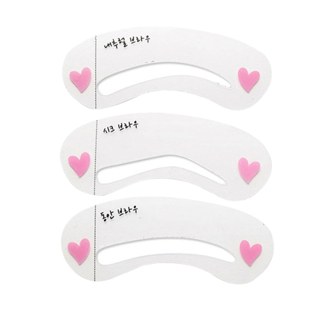 12Styles Reusable DIY Eyebrow Stencil Set