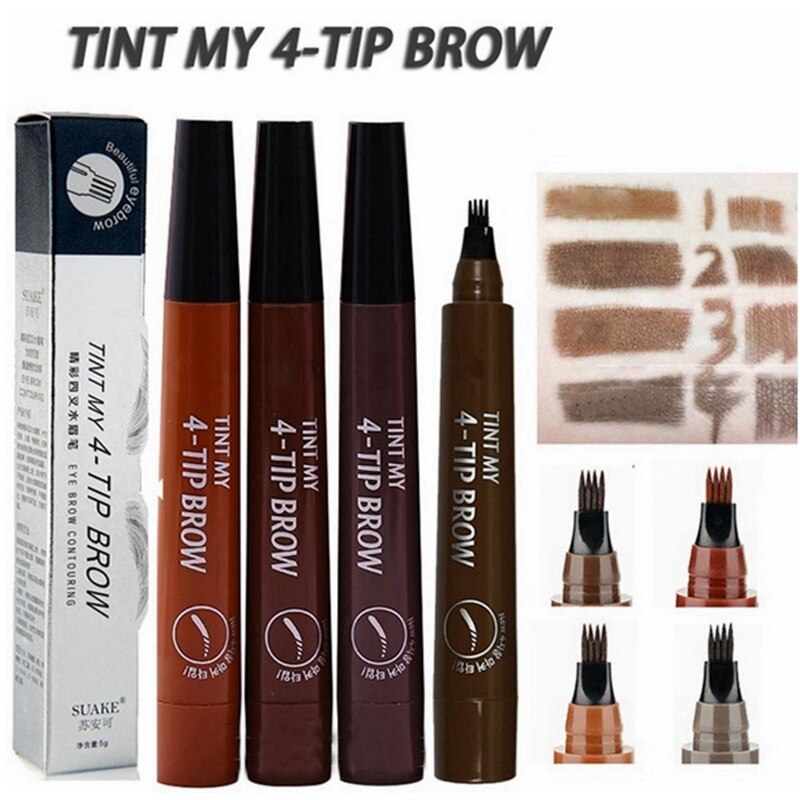 3D 5 Color Waterproof Natural Eyebrow Pencil